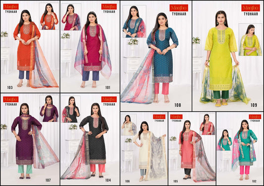 Tyohaar Manjho Modal Readymade Pant Style Suits Exporter