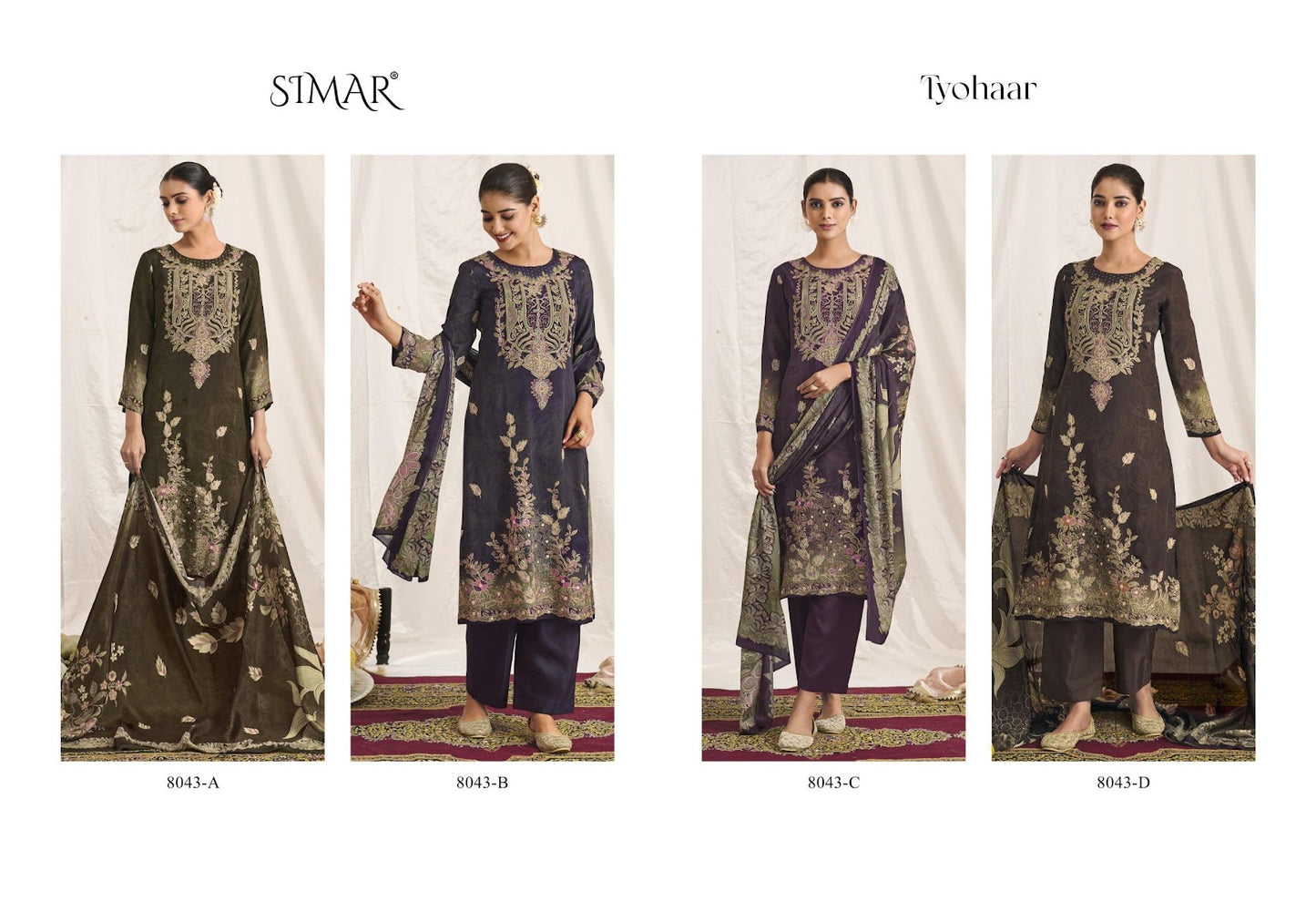 Tyohaar Simar Viscose Silk Pant Style Suits Manufacturer Ahmedabad