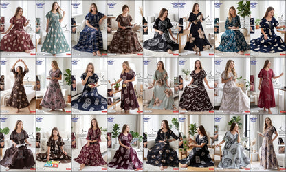 Umbrella Ghagri 070926 Grab It Rayon Night Gowns Wholesale Rate