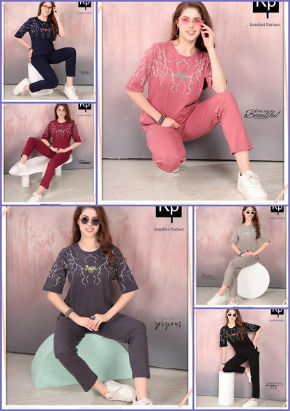 Vol 2053 Kp Cotton Biowashed Pyjama Night Suits Wholesaler India