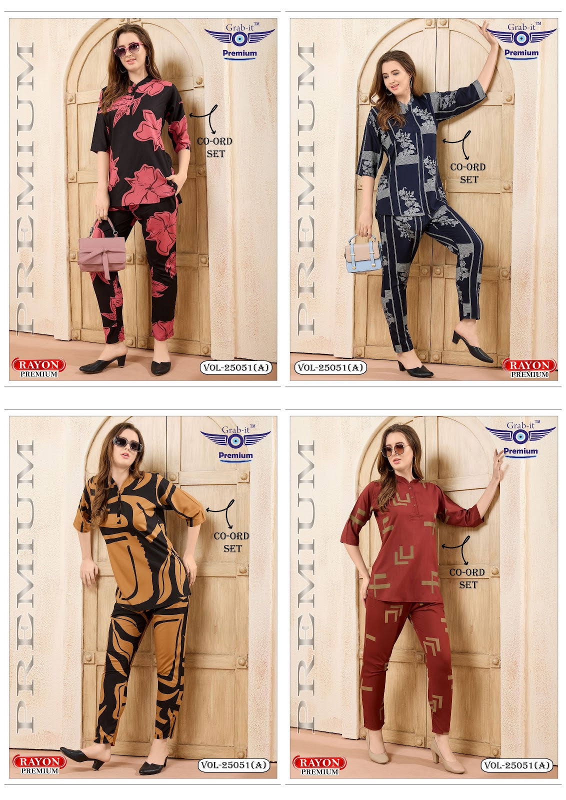 Vol 25051 A Grab It Rayon Co Ord Set Supplier Gujarat