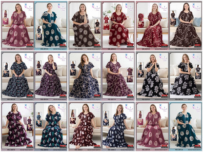 Vol 2808-2815 Diamond Queen Rayon 22Kg Night Gowns Manufacturer