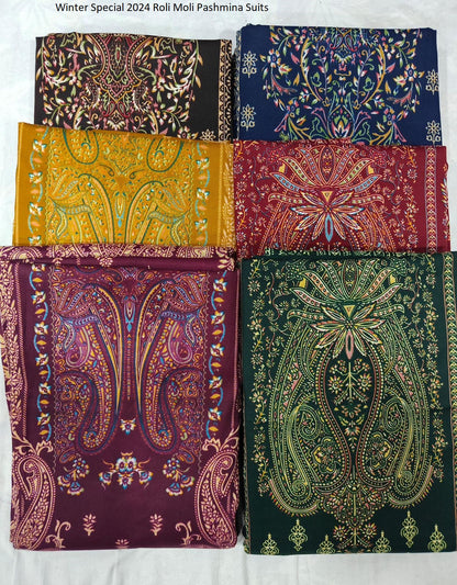 Winter Special 2024 Roli Moli Pashmina Suits Wholesale Rate