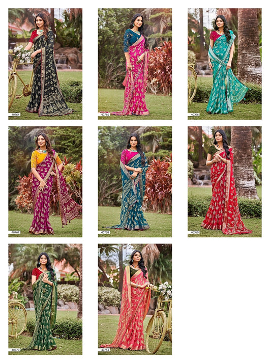 Paridhan 5D Designer Moss Sarees Exporter India