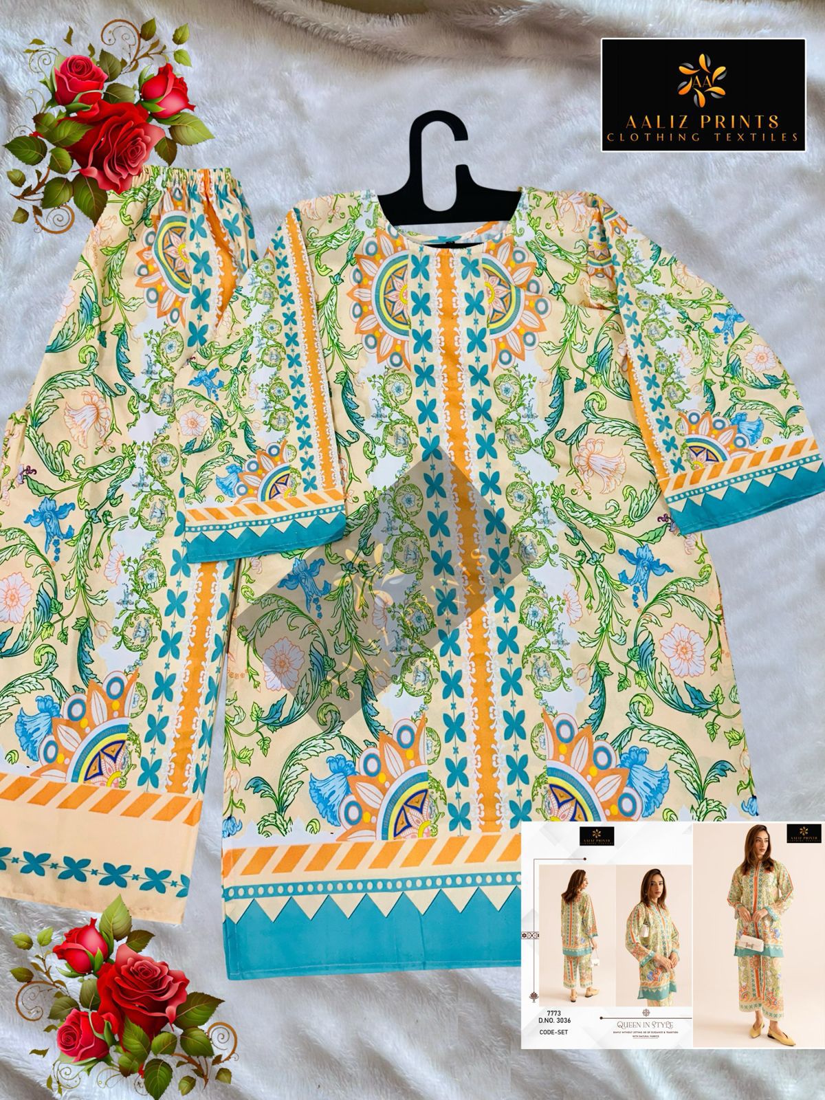 Design 3033-3038 Aaliz Prints Lawn Co Ord Set Wholesaler Gujarat