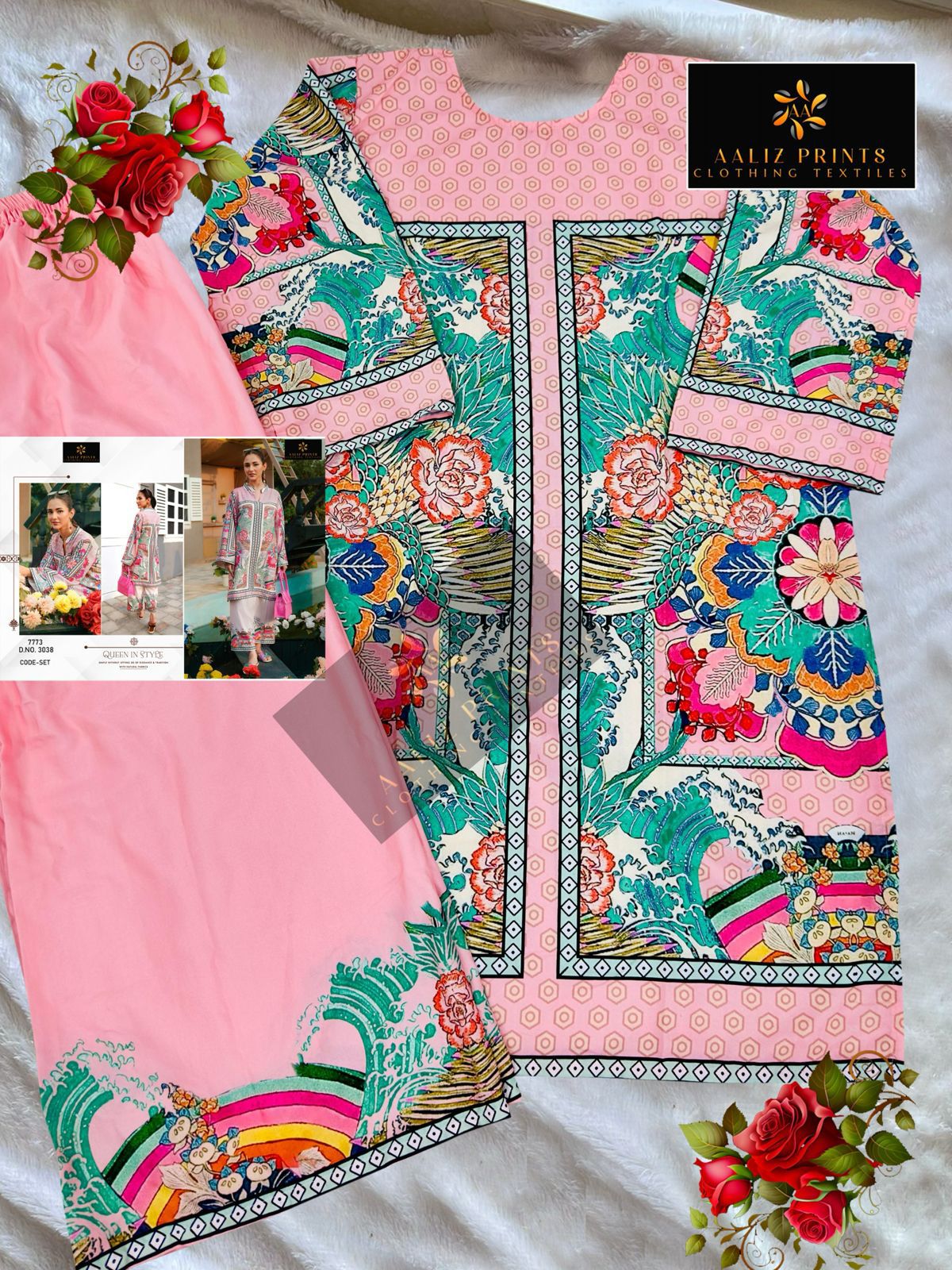 Design 3033-3038 Aaliz Prints Lawn Co Ord Set Wholesaler Gujarat