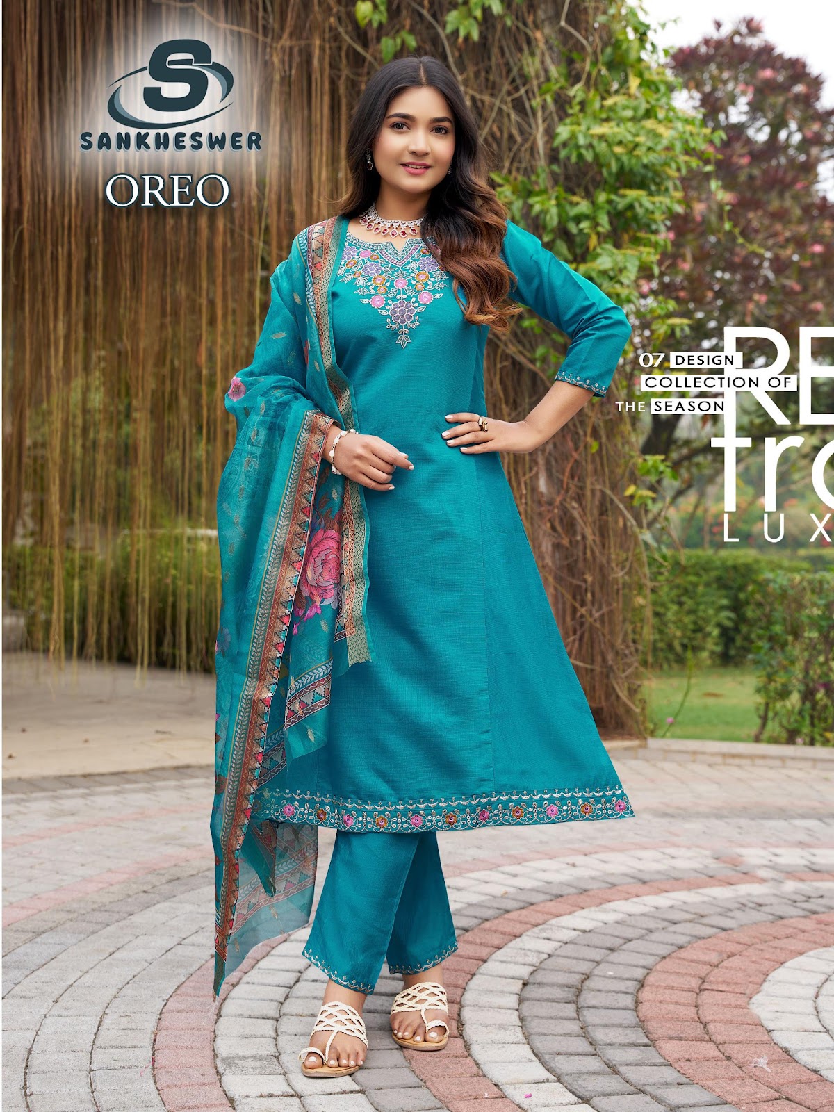 Oreo Vol 1 Sankheswer Vertican Readymade Anarkali Suits Wholesale Price