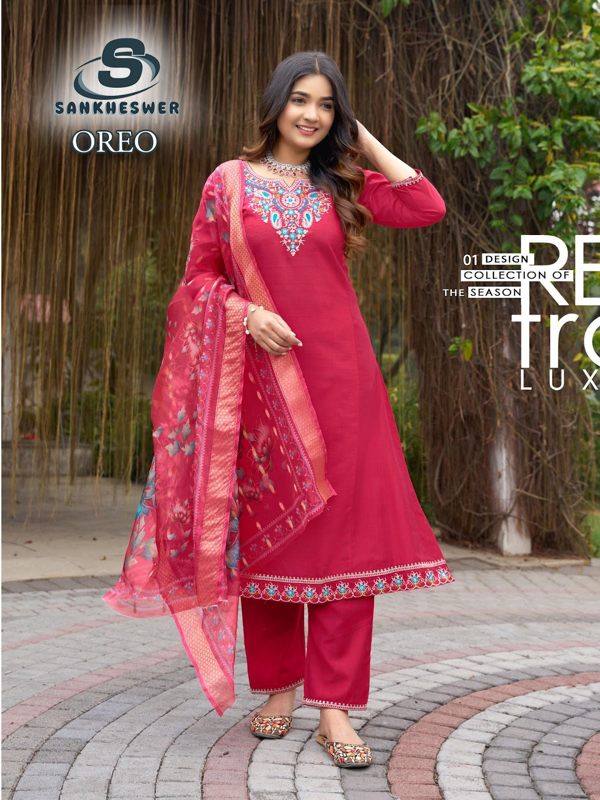 Oreo Vol 1 Sankheswer Vertican Readymade Anarkali Suits Wholesale Price