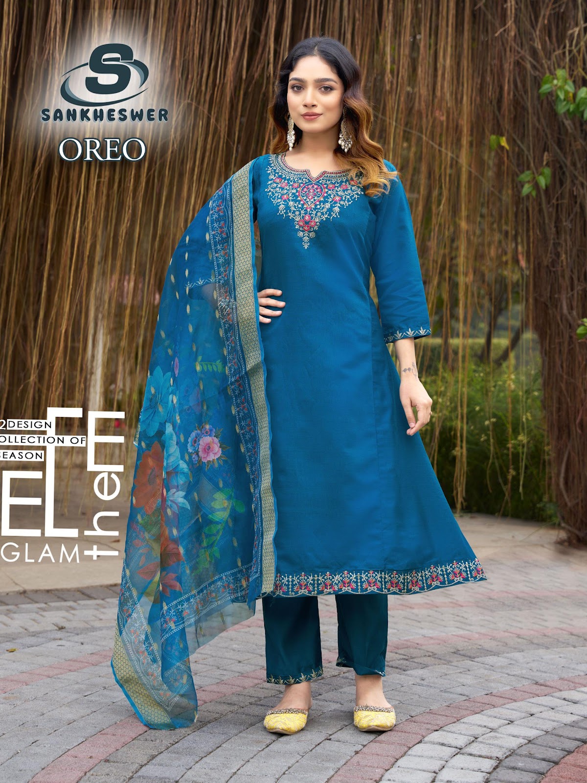 Oreo Vol 1 Sankheswer Vertican Readymade Anarkali Suits Wholesale Price