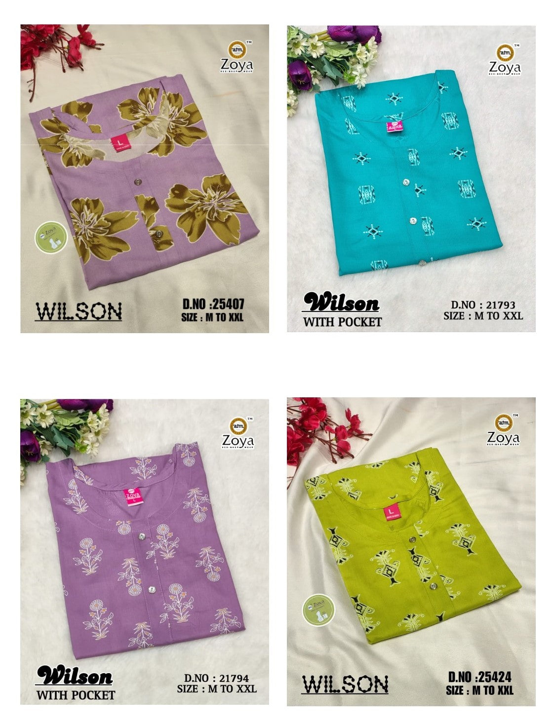 Wilson 1912 Zoya Rayon Kurti With Pocket Wholesaler Ahmedabad