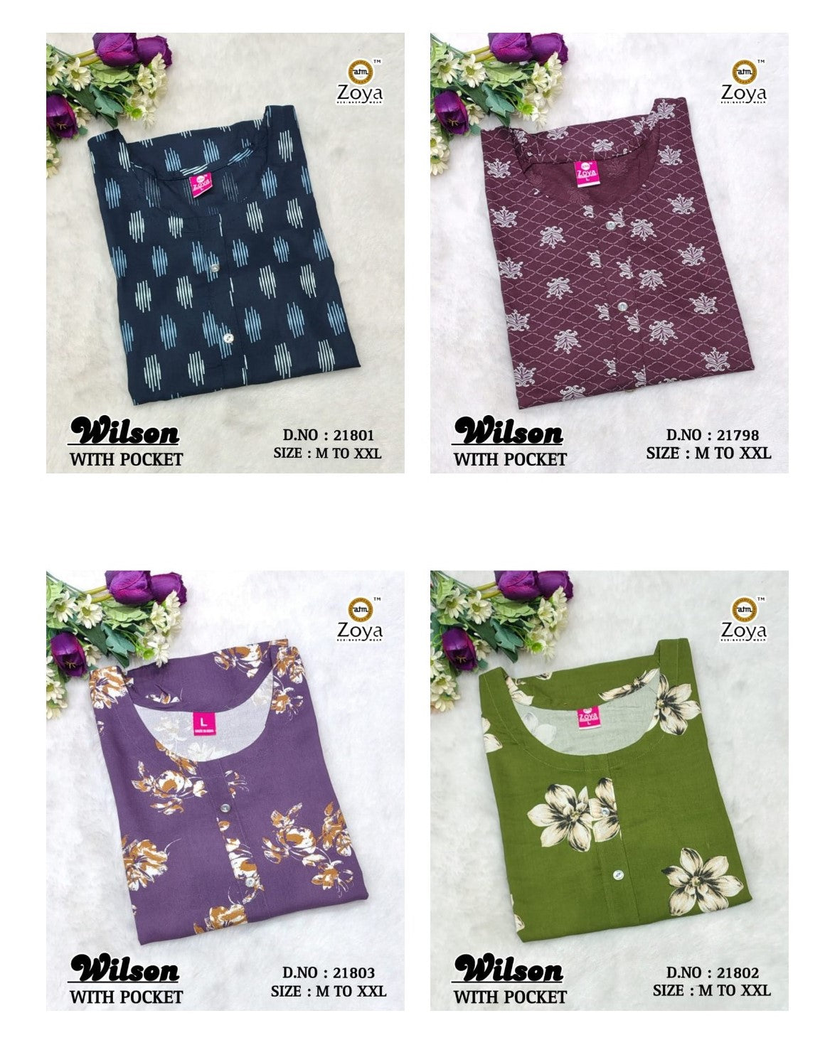 Wilson 1912 Zoya Rayon Kurti With Pocket Wholesaler Ahmedabad