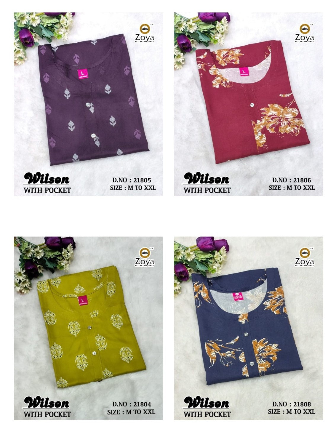 Wilson 1912 Zoya Rayon Kurti With Pocket Wholesaler Ahmedabad