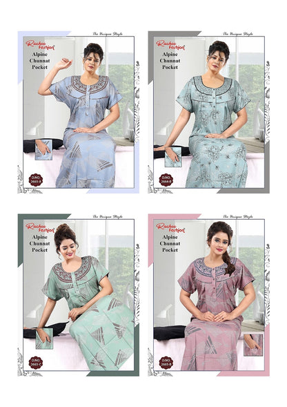 Alpine Chunnat Ruchee Fashion Night Gowns Manufacturer India