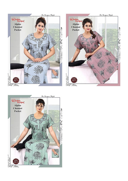 Alpine Chunnat Ruchee Fashion Night Gowns Manufacturer India