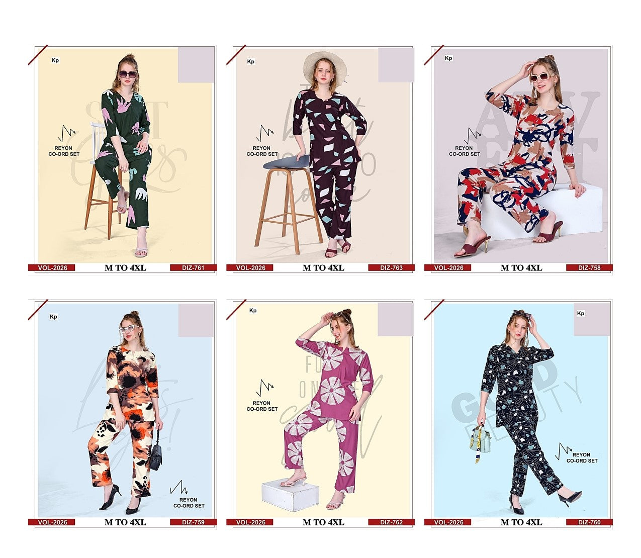 Vol 2026 Kp Reyon Co Ord Set Wholesaler