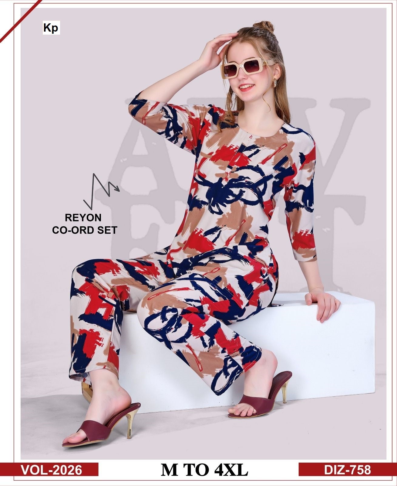 Vol 2026 Kp Reyon Co Ord Set Wholesaler