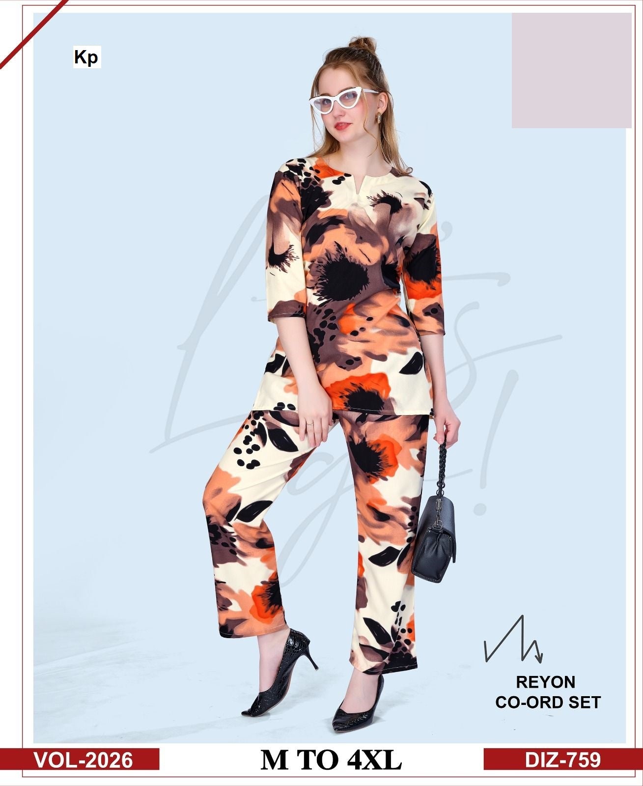Vol 2026 Kp Reyon Co Ord Set Wholesaler