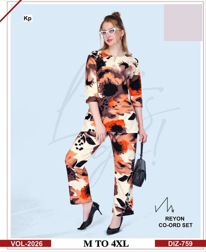 Vol 2026 Kp Reyon Co Ord Set Wholesaler