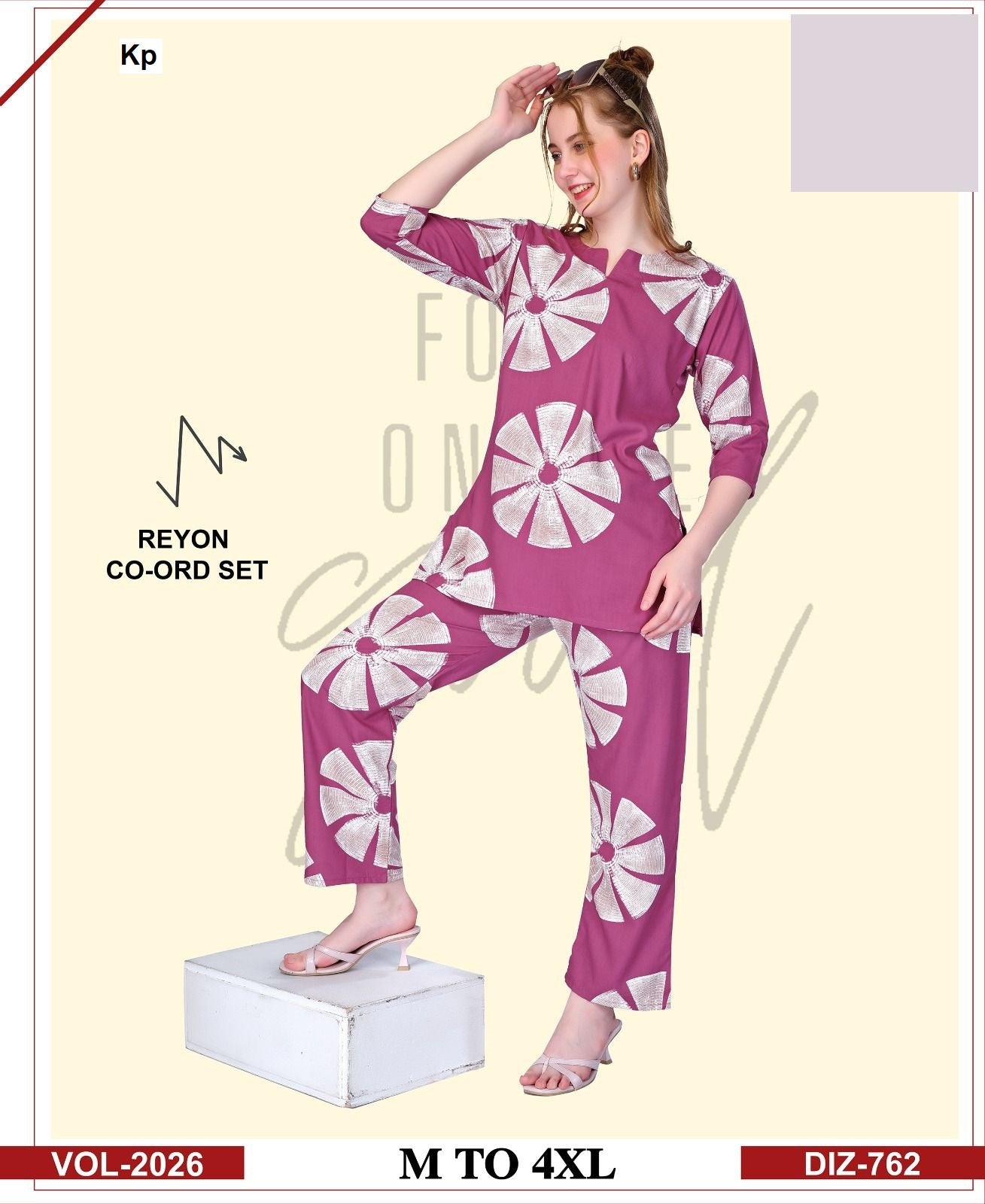 Vol 2026 Kp Reyon Co Ord Set Wholesaler