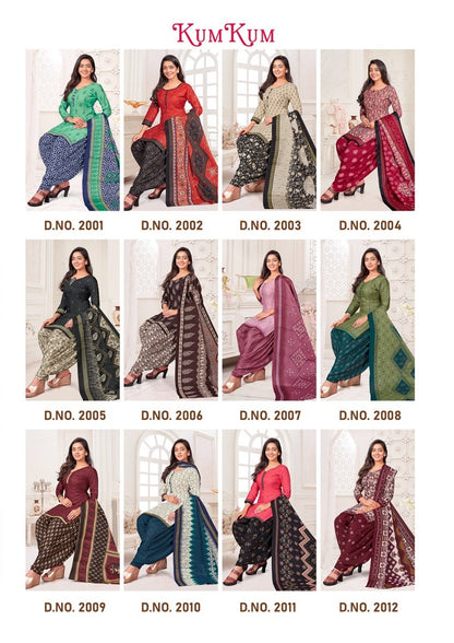 Kum Kum Vol 2 With Inner Avkash Indo Readymade Cotton Patiyala Suits