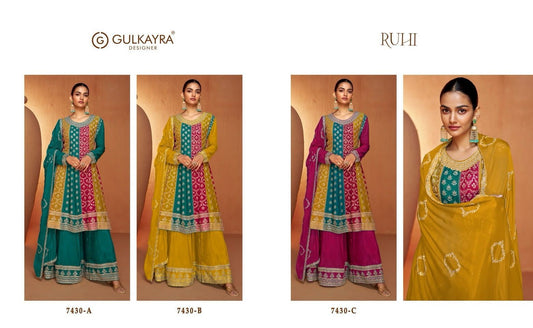 Ruhi Gulkayra Designer Chinon Pakistani Readymade Suits