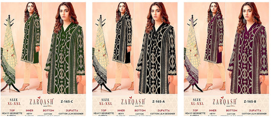165 Zarqash Georgette Pakistani Readymade Suits