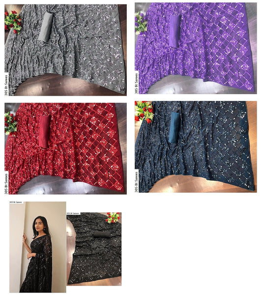 305 Bt Georgette Sarees