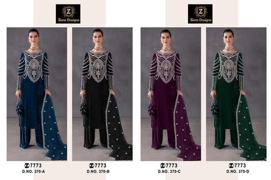 370 Colors Ziaaz Designs Velvet Suits