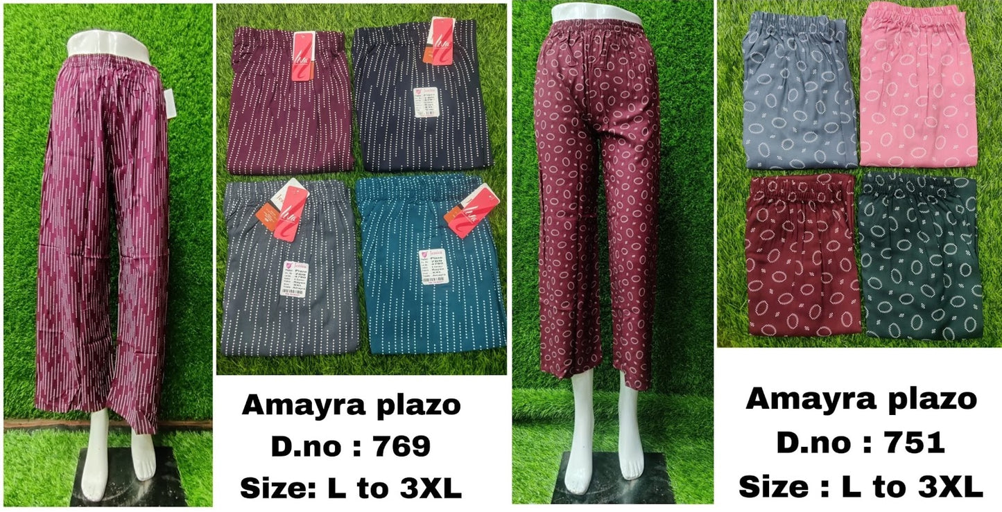 76523-C Zoya Rayon Branded Palazzo