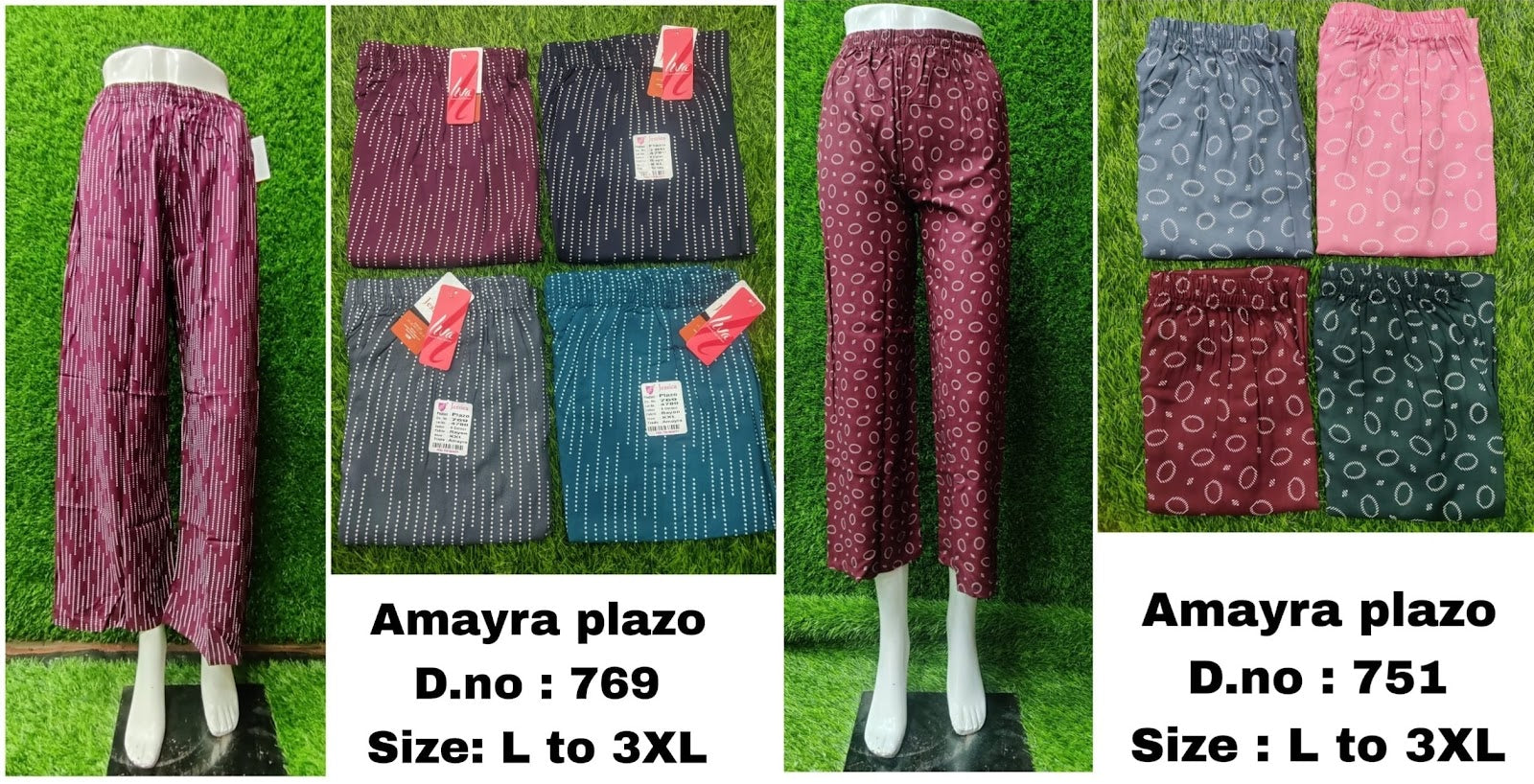 76523-C Zoya Rayon Branded Palazzo