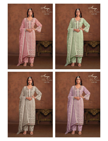 Aanaya Vol 175 Dani Creation Organza Pant Style Suits