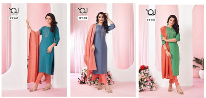 Ff 101-103 You Silk Readymade Pant Style Suits