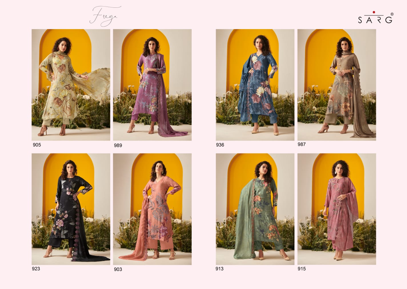 Freya Sarg Twill Pashmina Suits