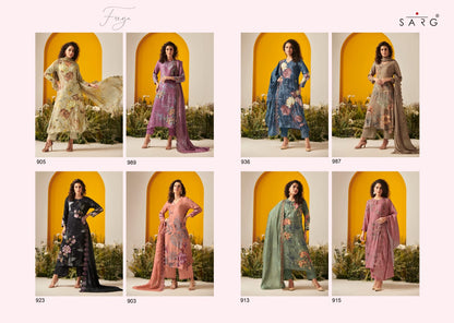 Freya Sarg Twill Pashmina Suits