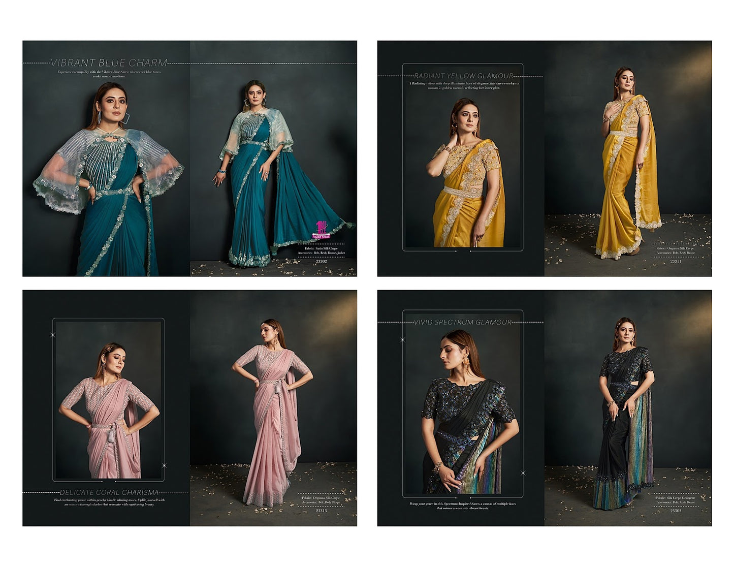Moh-Manthan-Enigma Mahotsav Organza Sarees