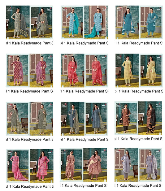 Nakshatra Vol 1 Kala Cotton Readymade Pant Style Suits