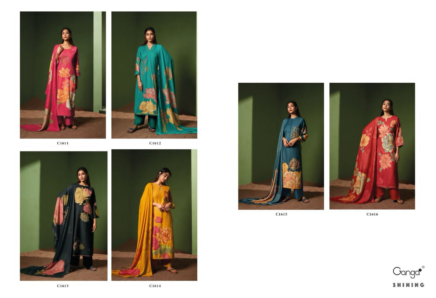 Shining Ganga Wool Pashmina Suits