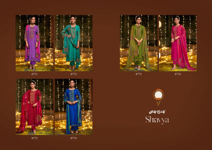 Shravya Jay Vijay Silk Pant Style Suits