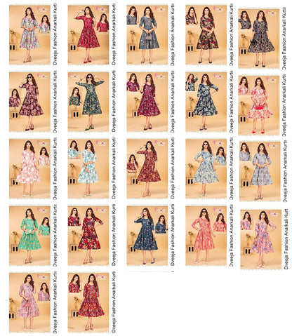 Siya Dveeja Fashion Modal Chanderi Anarkali Kurtis