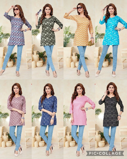1001-1008 Jash Cotton Short Kurtis