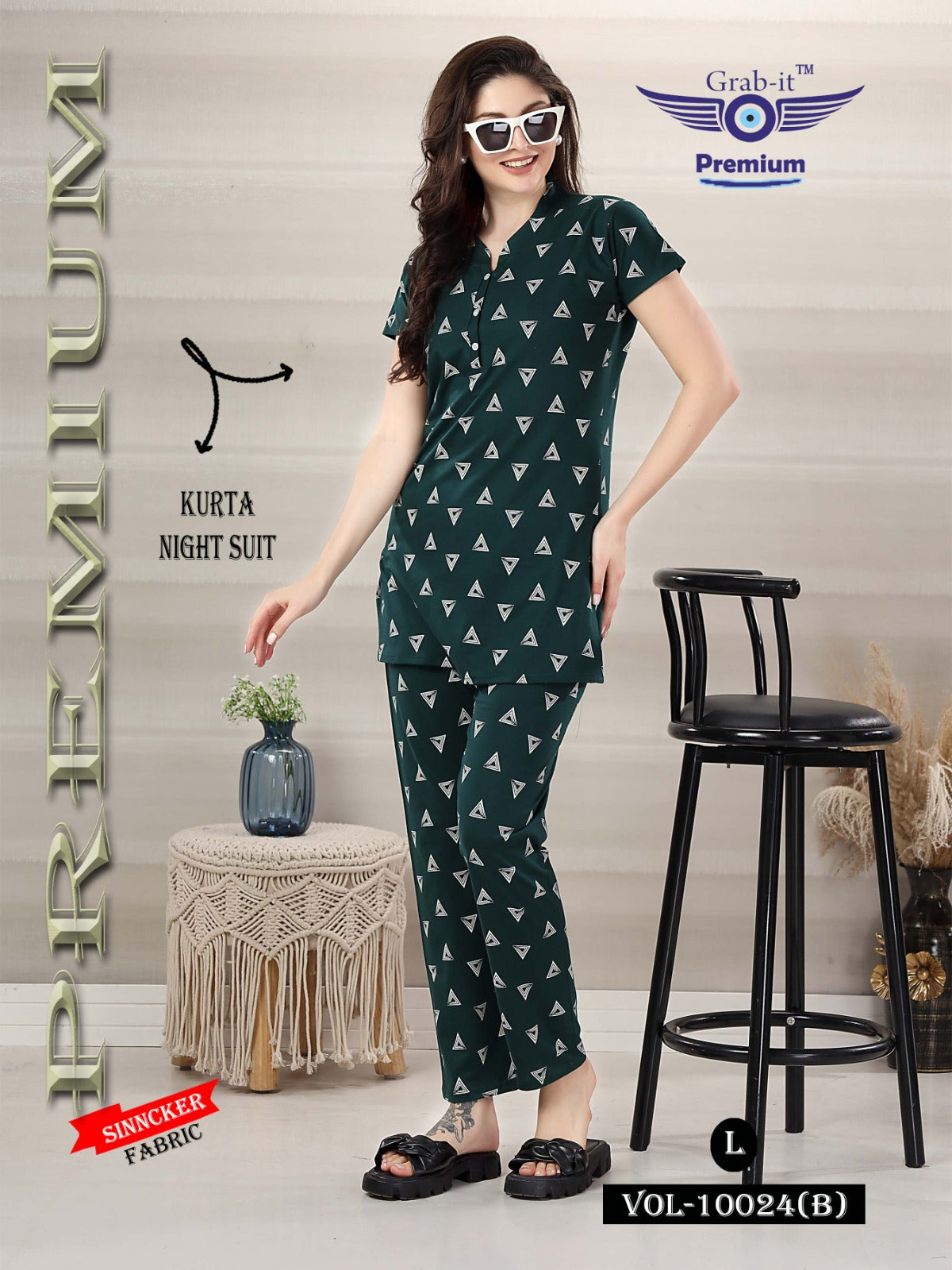 10024-B Grab It Sinker Kurta Night Suits