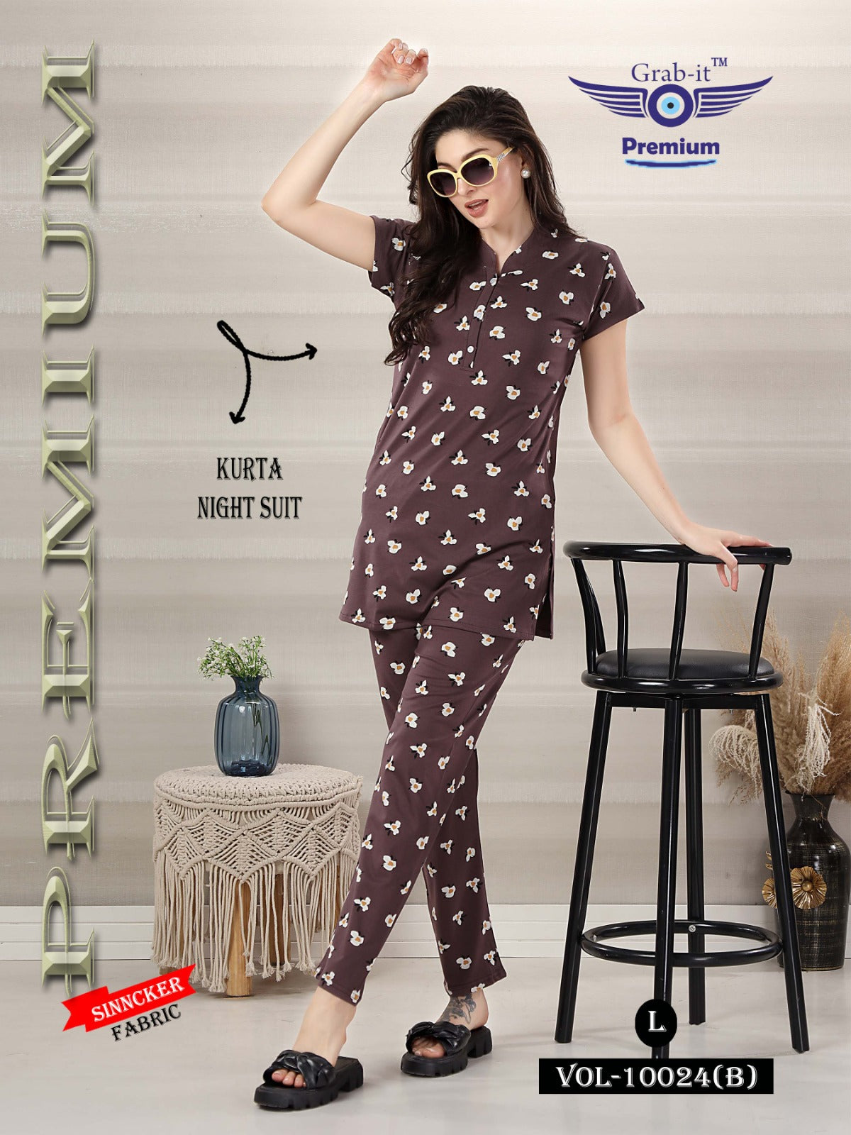 10024-B Grab It Sinker Kurta Night Suits