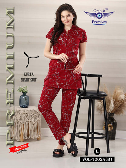 10024-B Grab It Sinker Kurta Night Suits