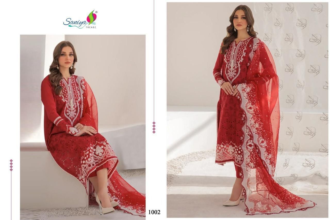 1002 Saniya Trendz Cotton Pakistani Salwar Suits