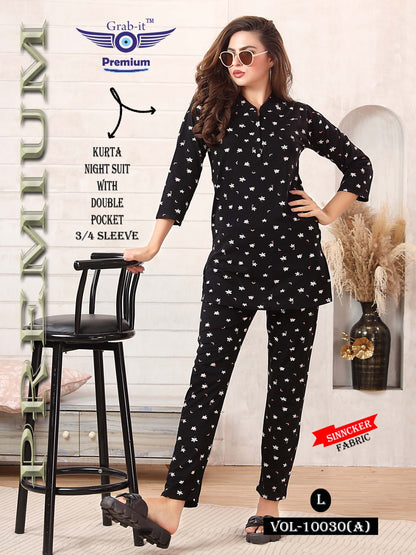 10030-A Grab It Sinker Kurta Night Suits