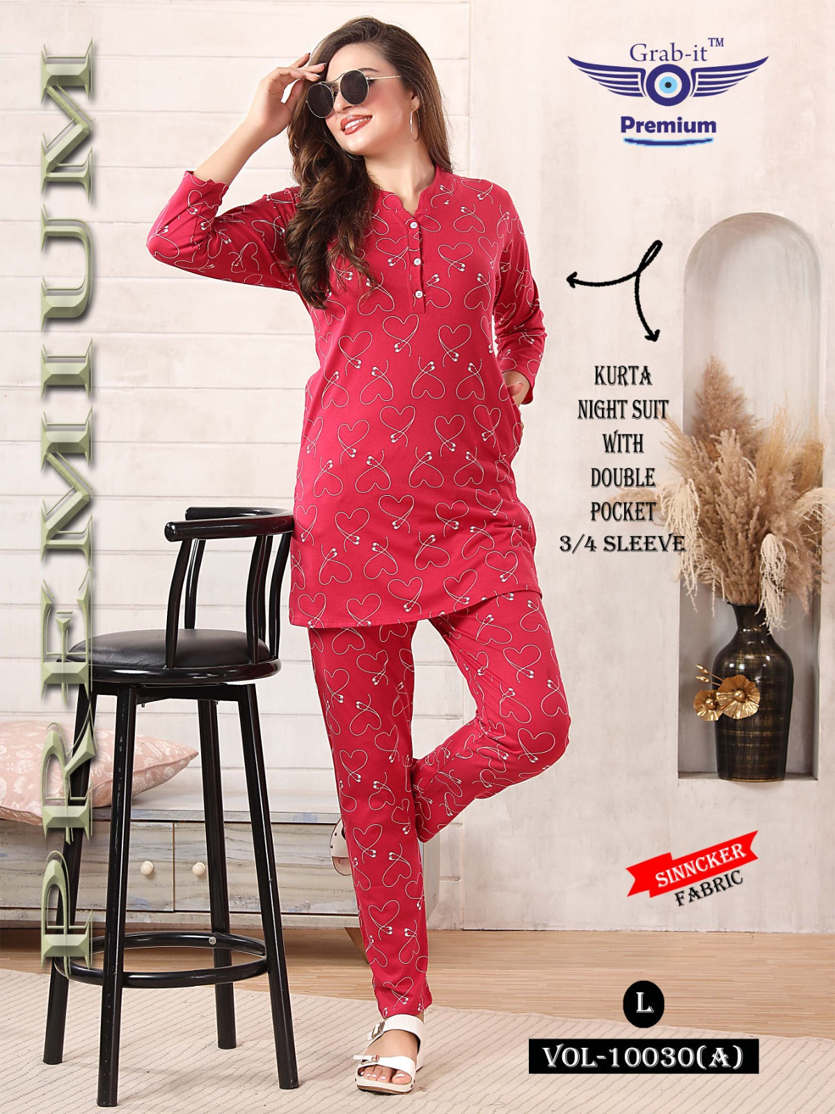 10030-A Grab It Sinker Kurta Night Suits