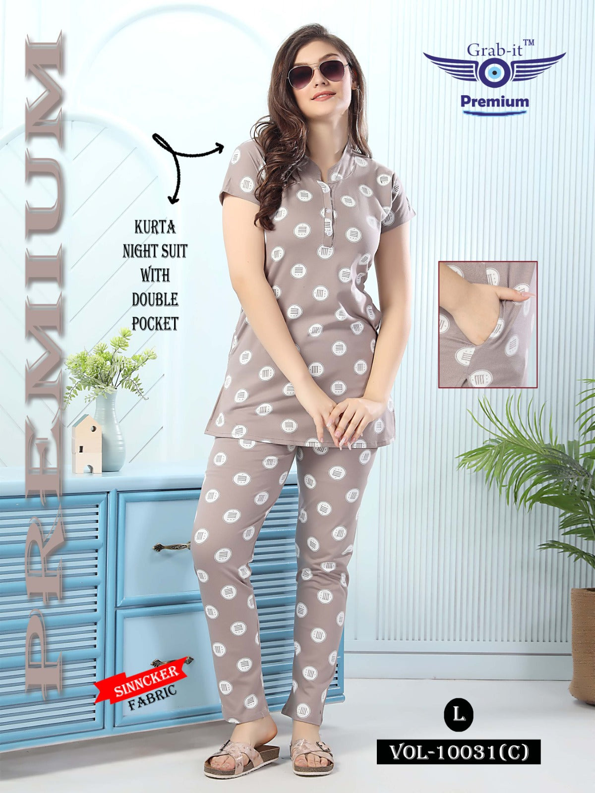 10031-C Grab It Sinker Kurta Night Suits