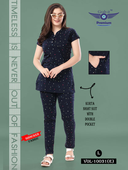 10031-E Grab It Sinker Kurta Night Suits
