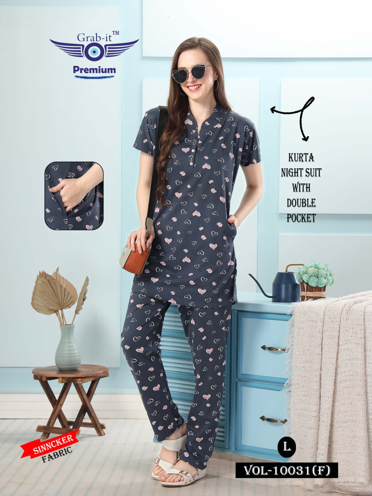 10031-F Grab It Sinker Kurta Night Suits