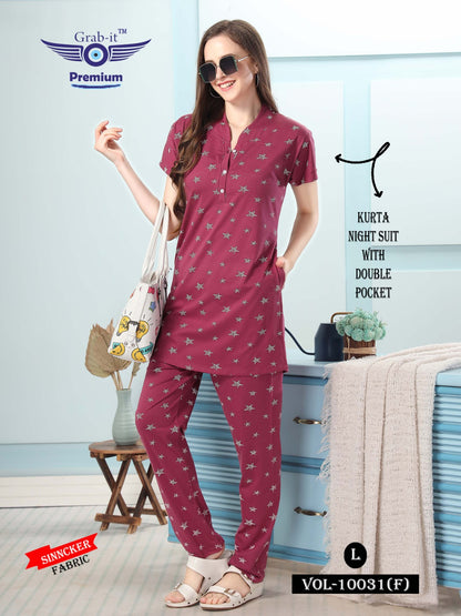 10031-F Grab It Sinker Kurta Night Suits